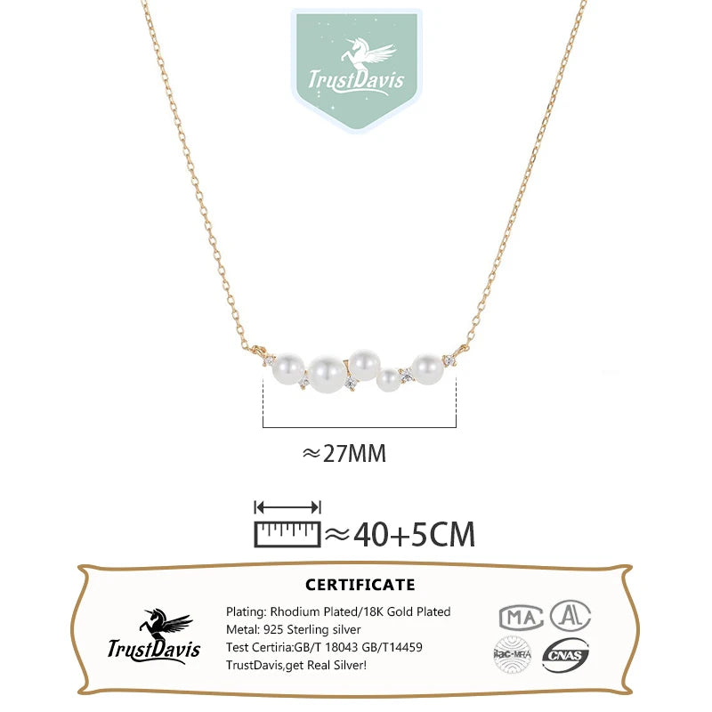 Pearl and Zircon Necklace DS4823