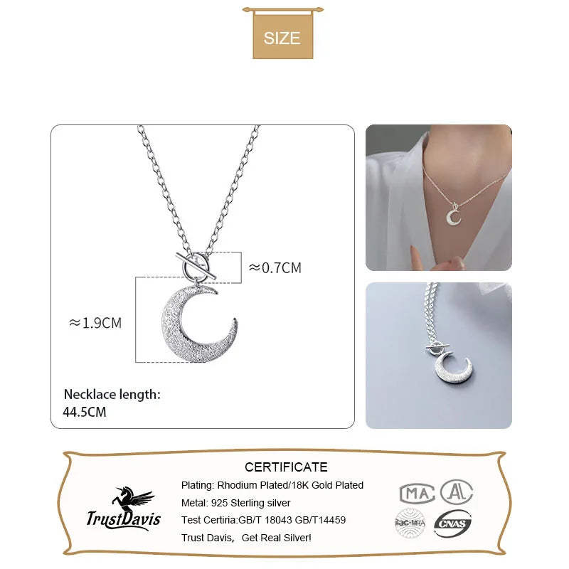 Frosted Moon Round Stick Pendant Girls Love Gift DB1346