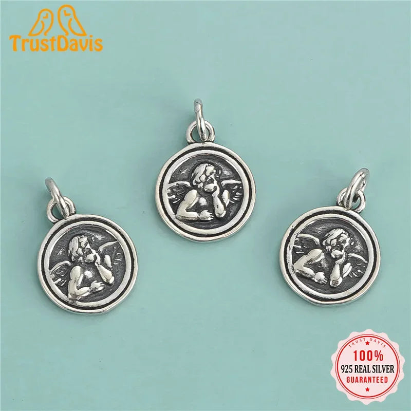 Cherub Charm Pendant Handmade DIY Accessories Fine Jewelry DZ669