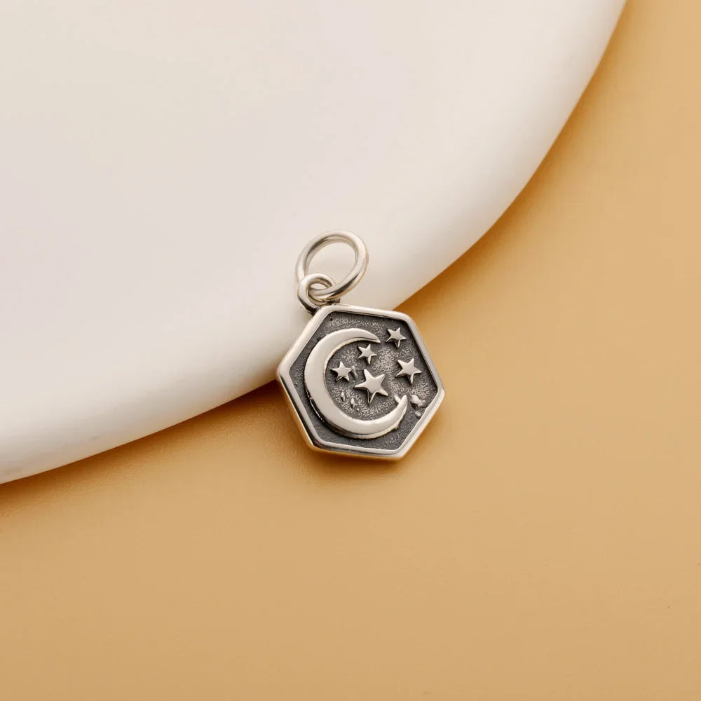 Hexagram Moon Charm Pendant Handmade DIY Accessories DZ504