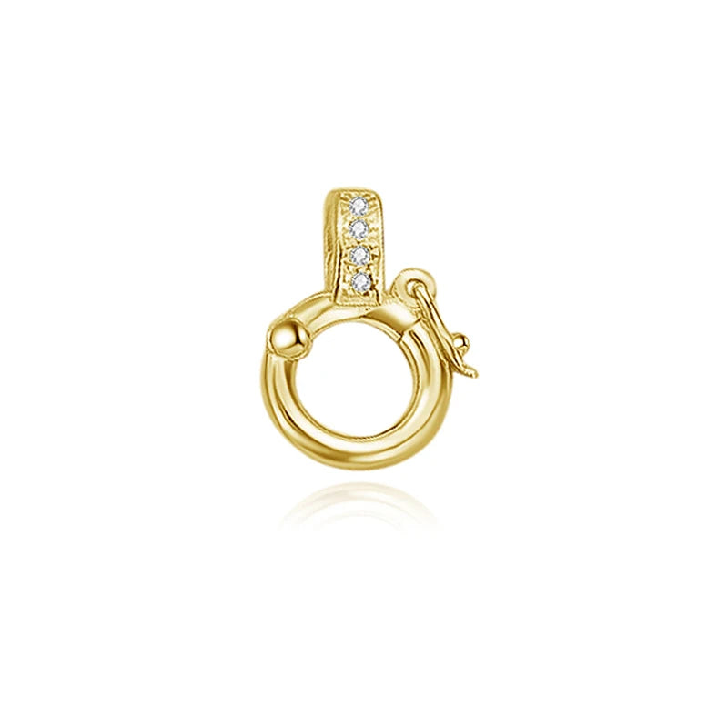 TrustDavis Real 925 Sterling Silver Bracelet Nacklace Buckle Buckle DIY Necklace Bracelet Accessories Fine Women Jewelry DZ737