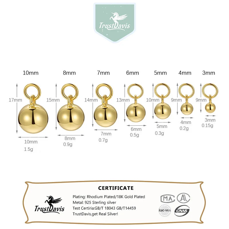 Round ball pendant DIY jewelry accessories HY981