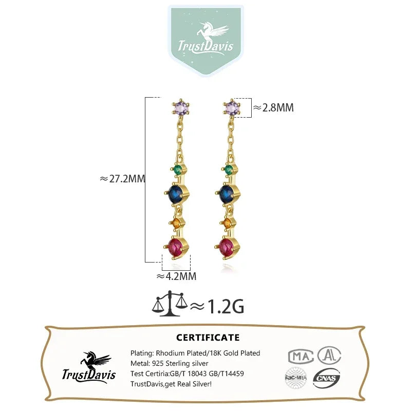 Long Tassel Stud Earrings DS4323