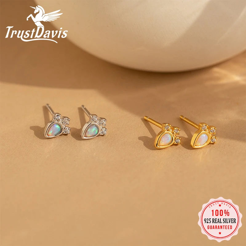 Opal Carrot Stud Earrings DS4771