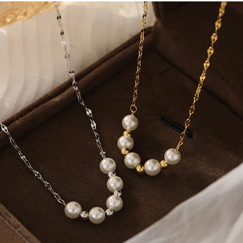 Pearl Clavicle Necklace DS4822