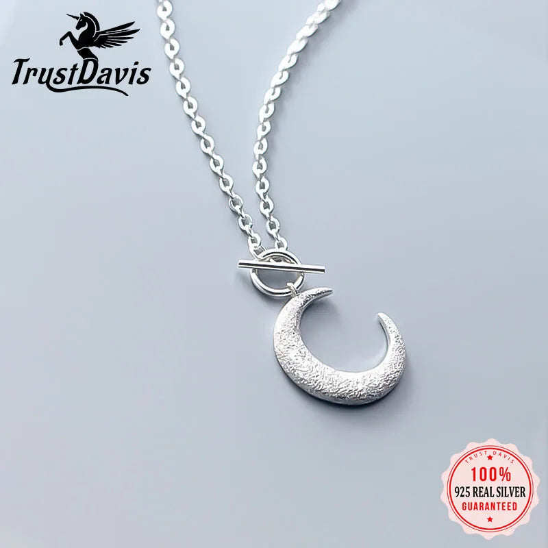 Frosted Moon Round Stick Pendant Girls Love Gift DB1346