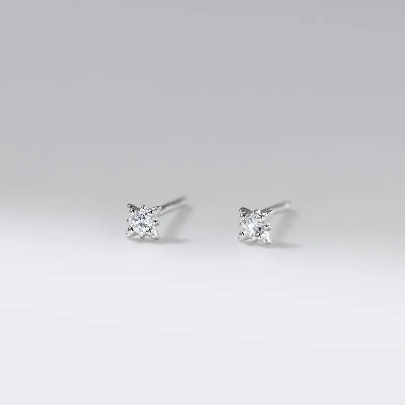 Fashion Eight-pointed Star Zircon Stud Earrings for Women DS4967