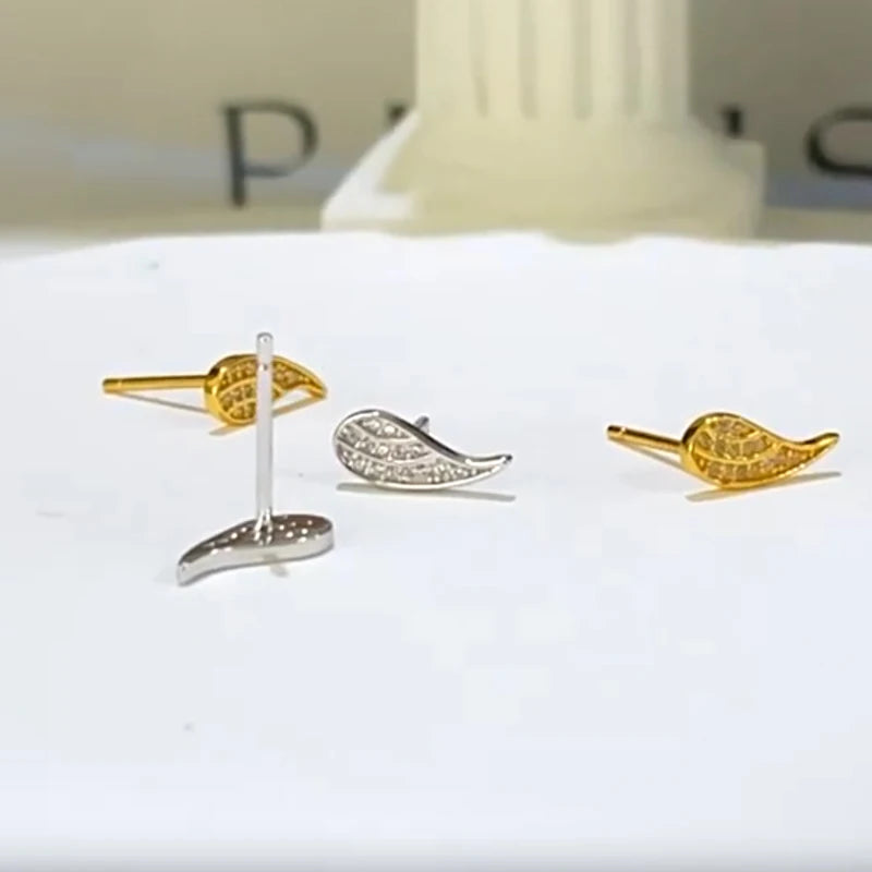 Zircon Wing Stud Earrings DS4826