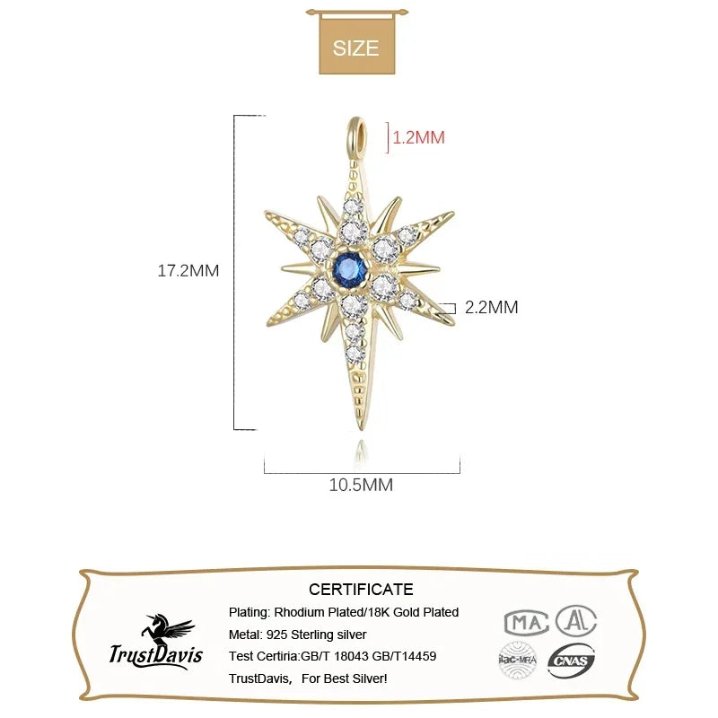 Star Charms Pendant For Bracelet Necklace DIY Accessories HY031