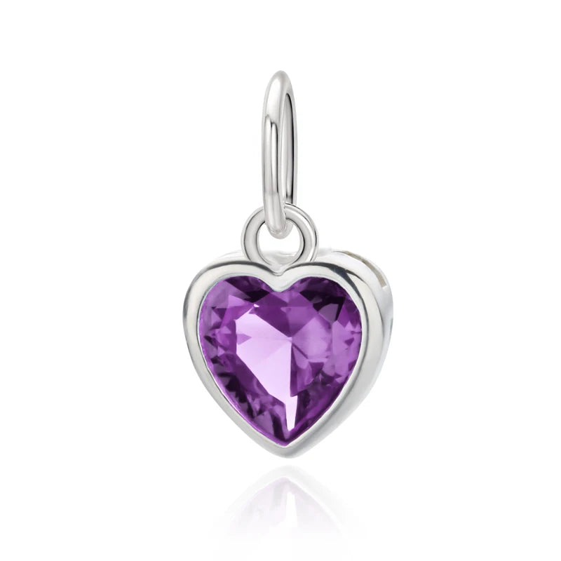 Heart Colour Pendant DIY Necklace Accessories Fine S925 Jewelry HY838