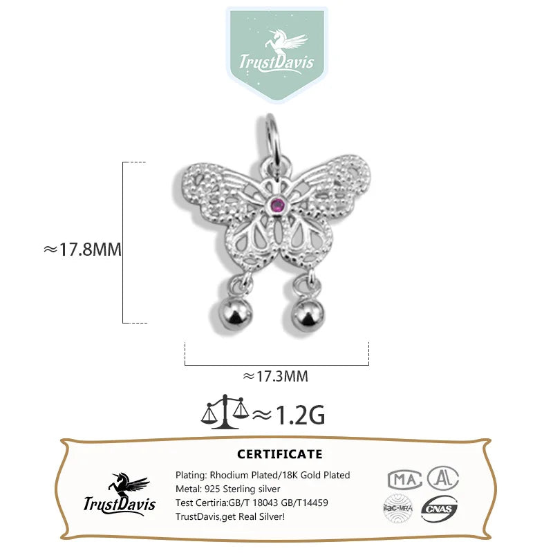 Fashion Sweet Butterfly Charm Pendant DZ1788