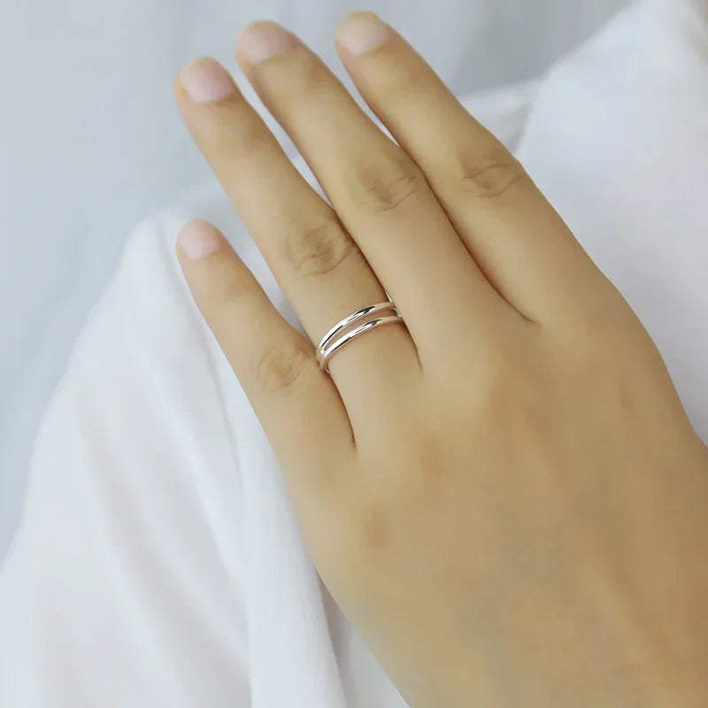 Fashion Double Layer Irregular Adjustable Tail Ring For Women Party Ring Jewelry DA1088