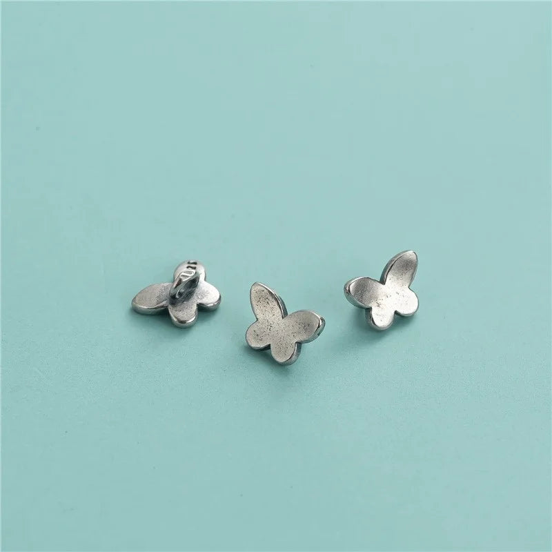 Mini Butterfly Charm Beads Dainty Cute Delicate Shiny DZ1894