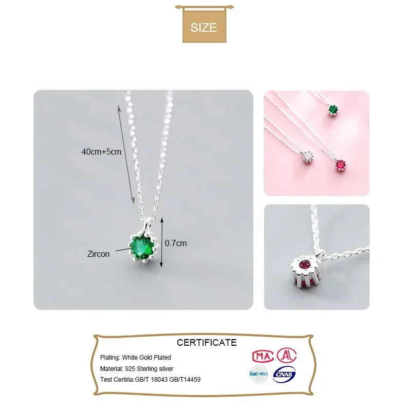 Dazzling Color Round Pendant Necklace DS2104