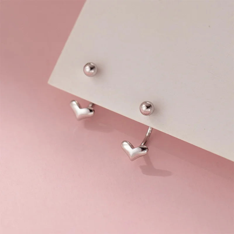 Heart-shaped Screw Earrings DS4807