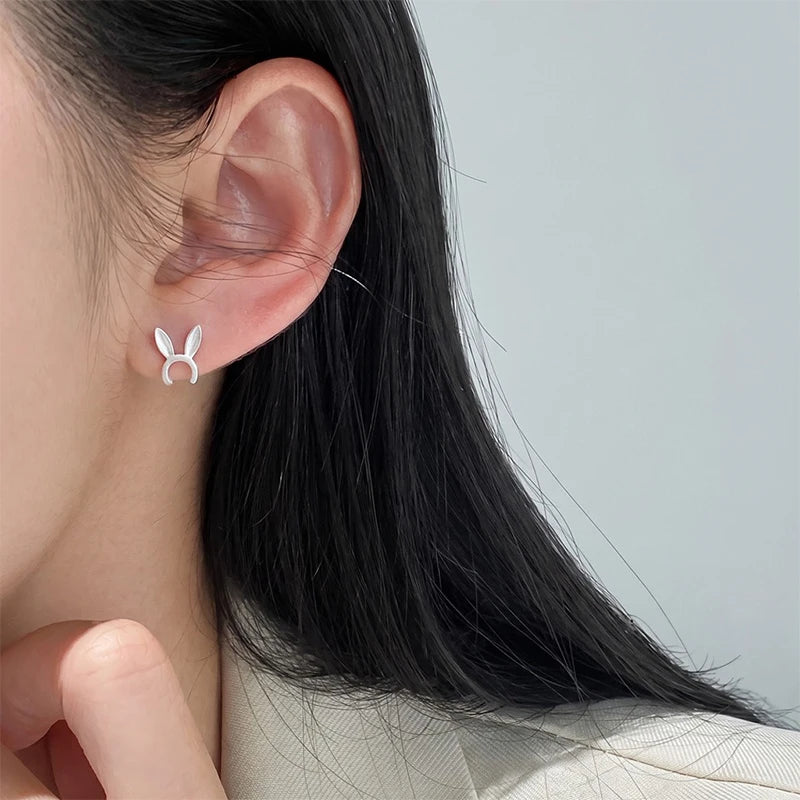 Animal Rabbit Ear Stud Earrings for Women Daily Wear Jewelry Gift DS4984