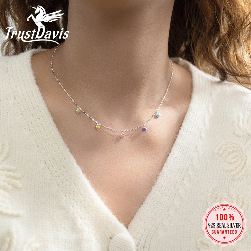 Colorful Heart Necklace DS4859