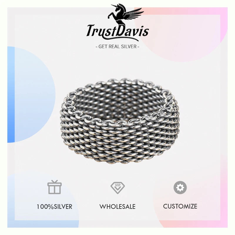 Retro Woven Ring for Women Daily Wear Jewelry Gift DS4978