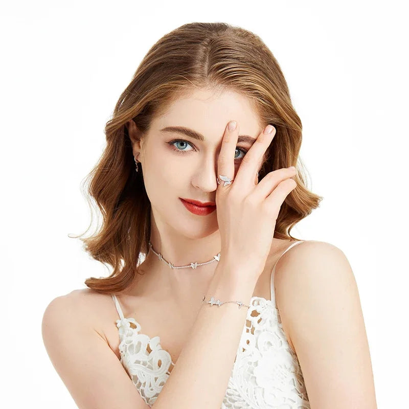 Butterfly Jewelry Set For Women Wedding Fine Jewelry DA2327