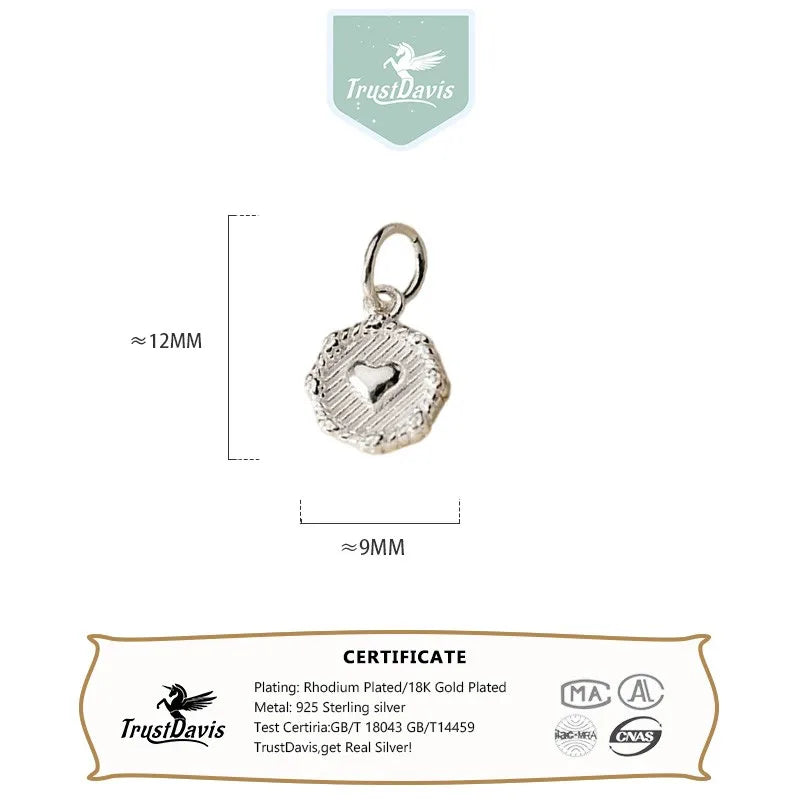 Circular Heart Texture Pendant DZ1636