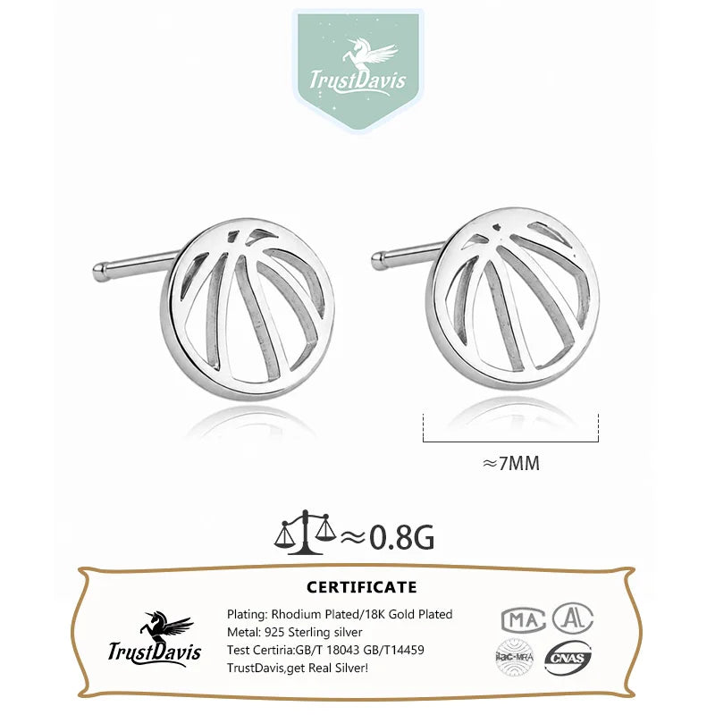 Basketball Openwork Stud Earrings DS4925