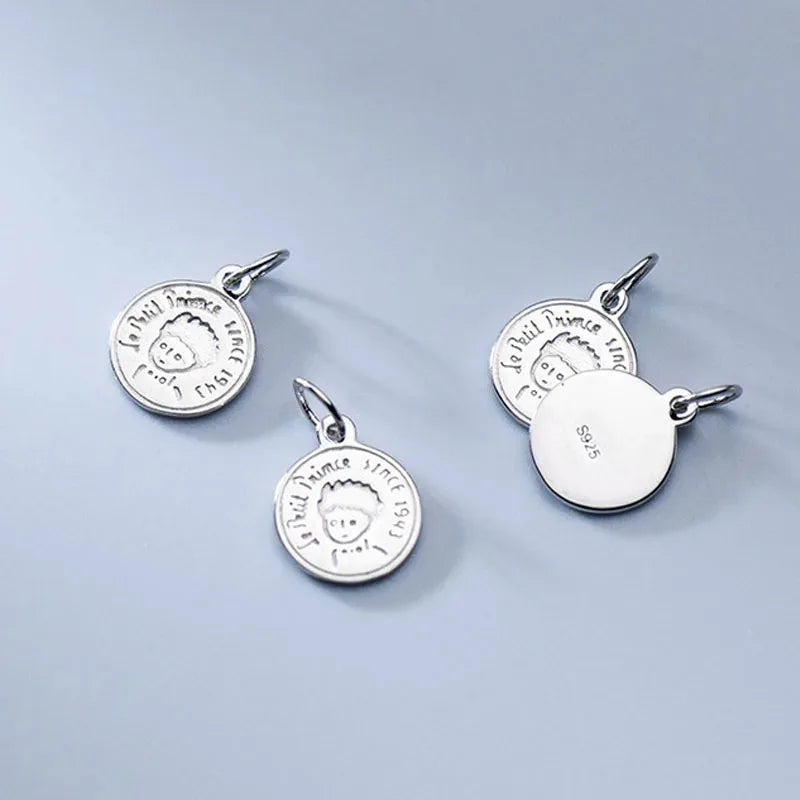 Fashion Sweet Round Boy Coin Charm Pendant DZ300