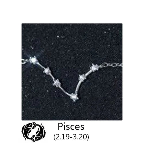 12 Constellation Bracelet Bangle Women Wedding Jewelry DA433