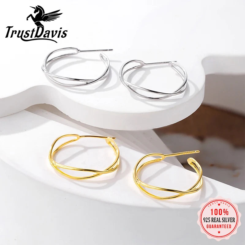 Plain Hoop Cross Earrings DS4248