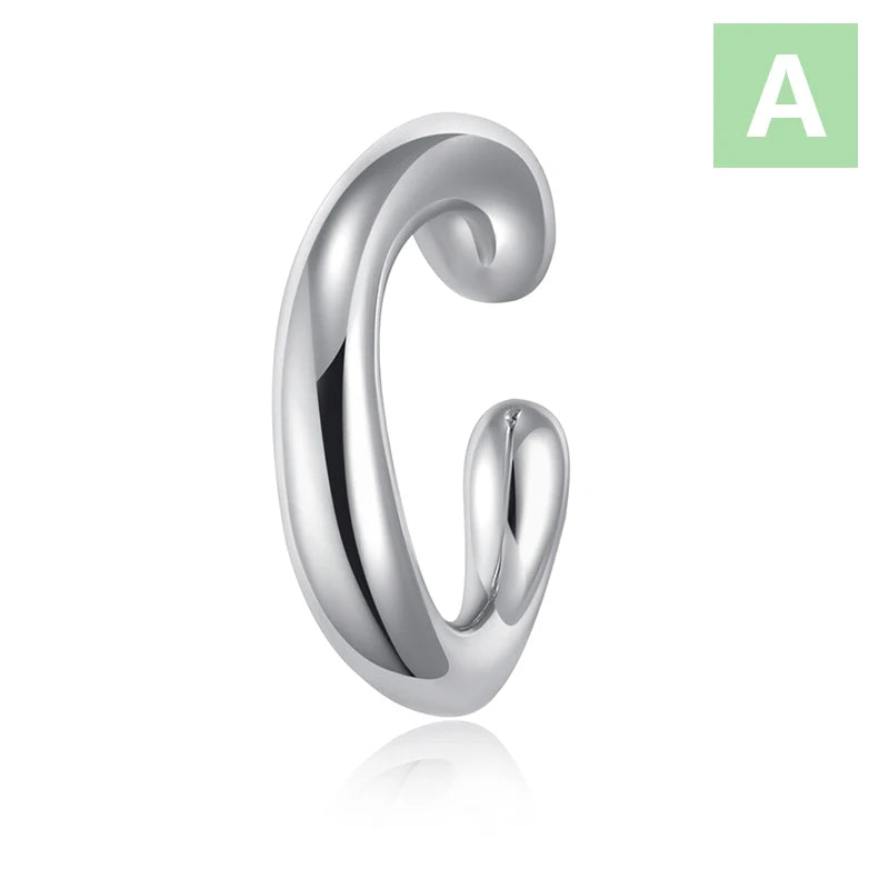 Trustdavis Real 925 Sterling Silver Fashion Openwork Chain Clip Earrings Mum Daughter Birthday Party Gift Jewelry DS4408