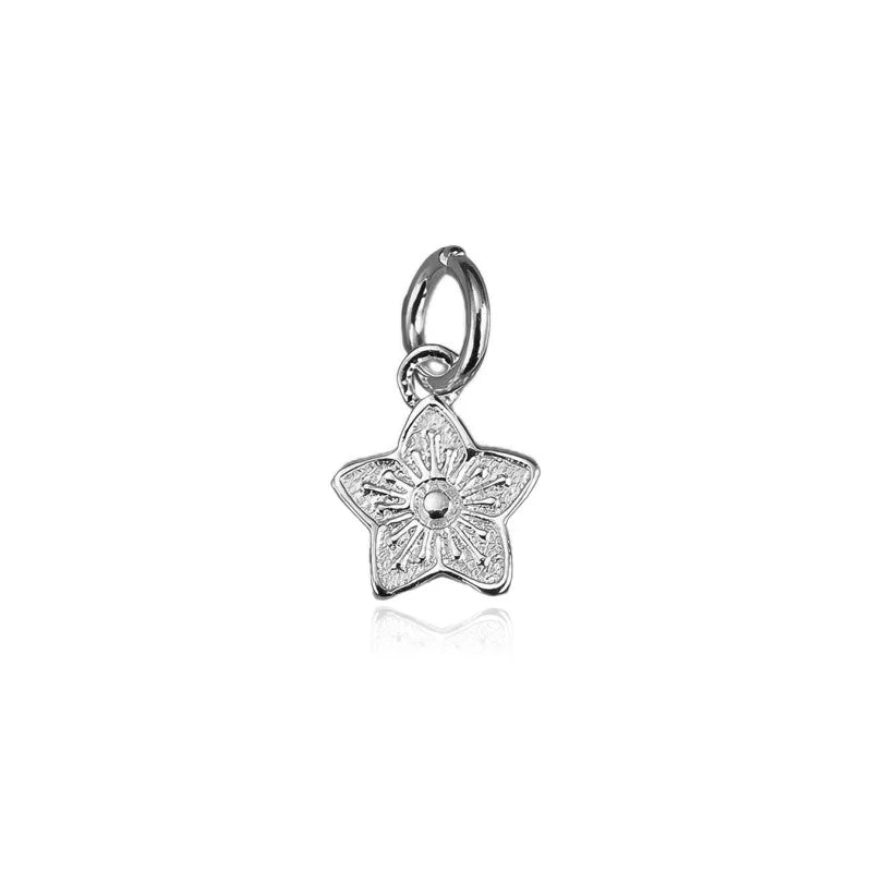 Cherry Blossom Star Charm Pendant Dainty Minimalist DZ1893