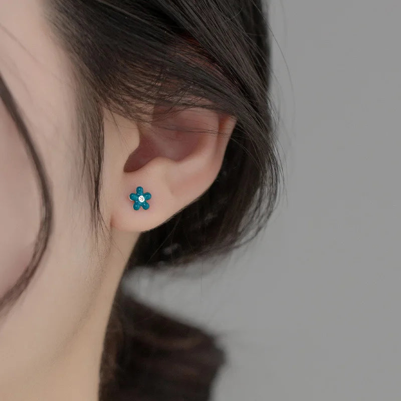 Color Flower Zircon Earrings DS3973