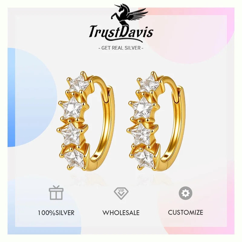 Star Zircon Hoop Earrings DS5019