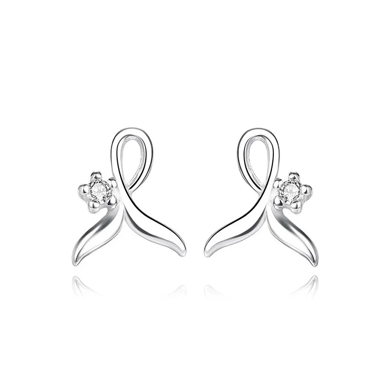 Fashion Sweet Fishtail Zirconia Earrings DS4750