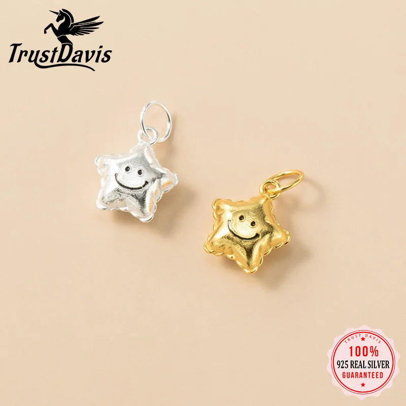 Fashion Cute 3D Smiling Star Pendant DZ1830