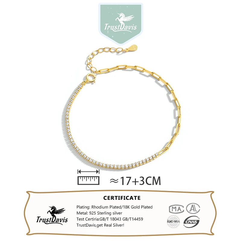 Lock Spliced Zircon Bracelet DS4820