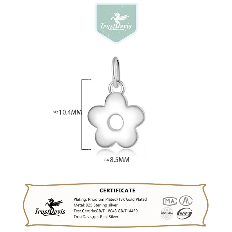 Flower Charm Pendant DIY Accessories Jewelry DZ1070