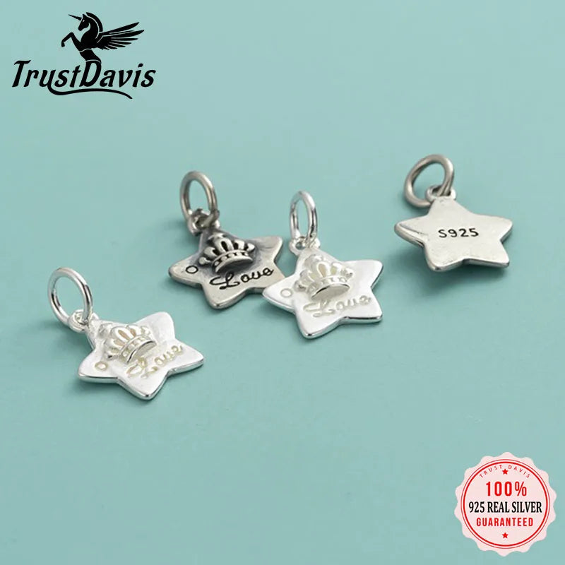 Fine Retro Pendant Star Crown Small Gift Birthday DZ1908