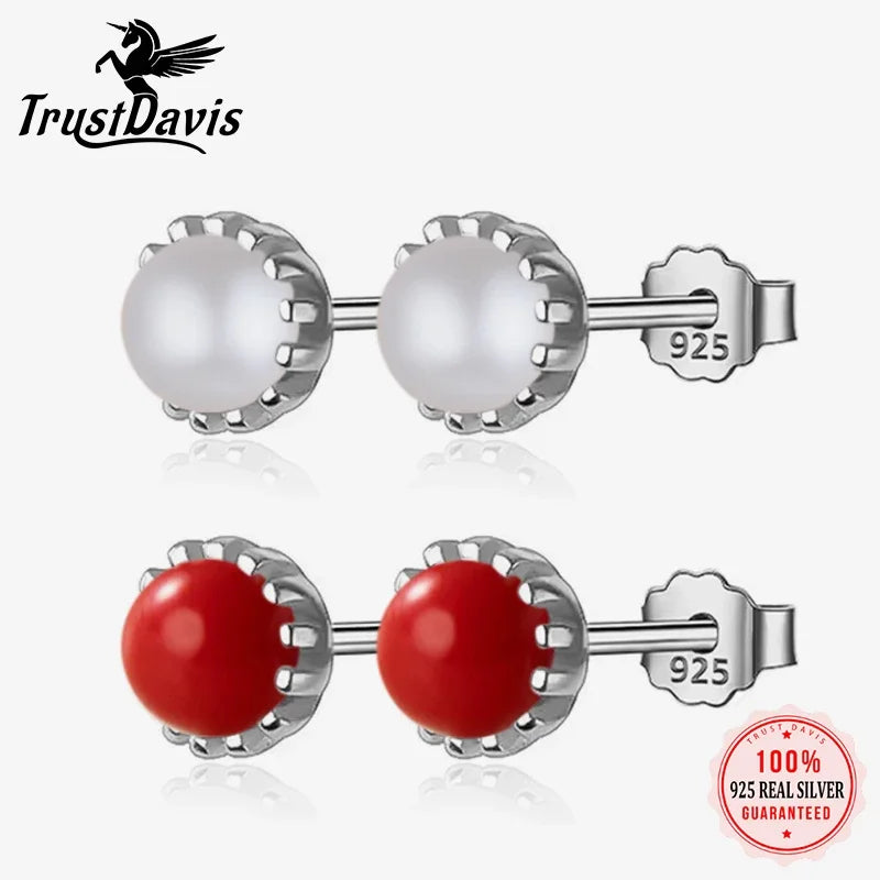 Minimalist Synthetic Pearl Stud Earrings DS4631