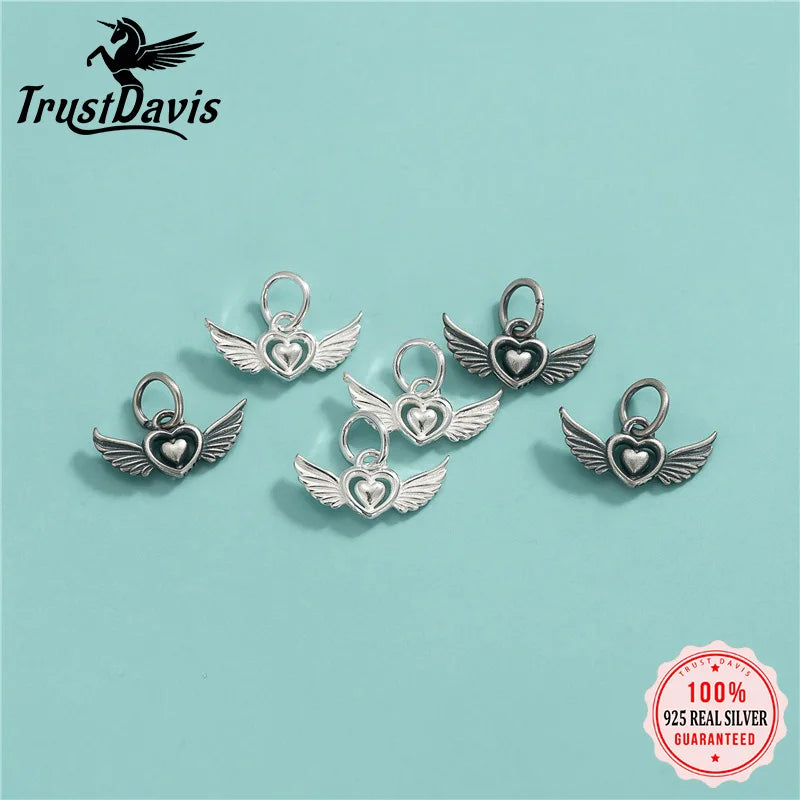 Love Angel Wings Charm Pendant Handmade DIY Accessories DZ1696