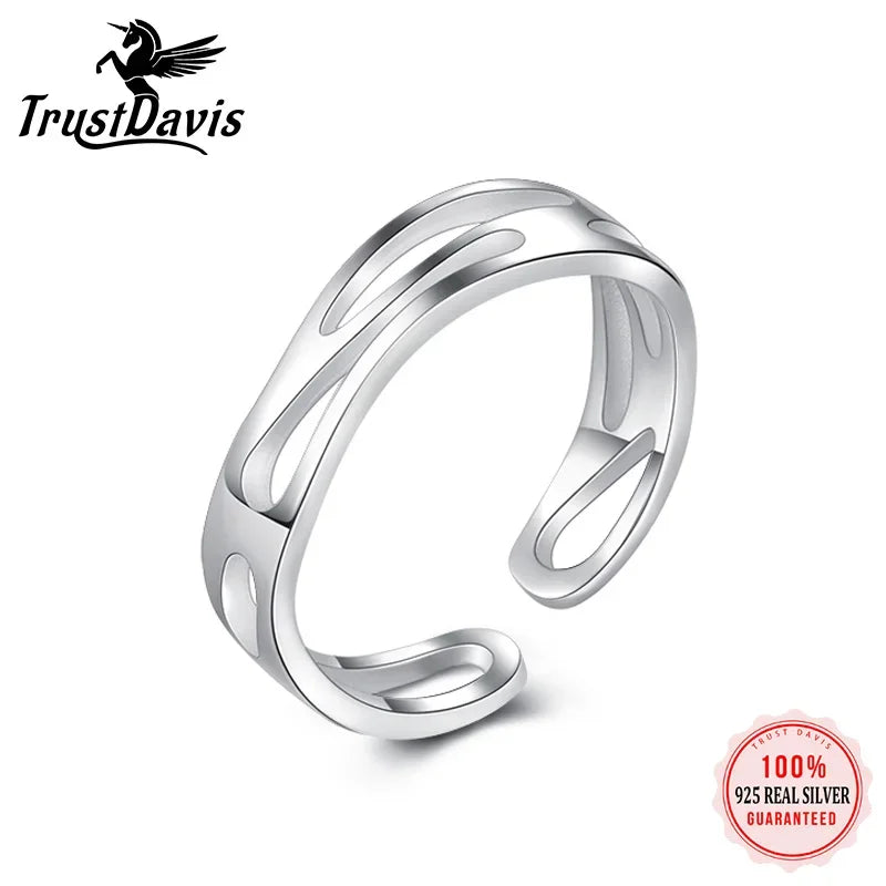 Fashion Sweet Geometric Irregularity Opening Ring DB159