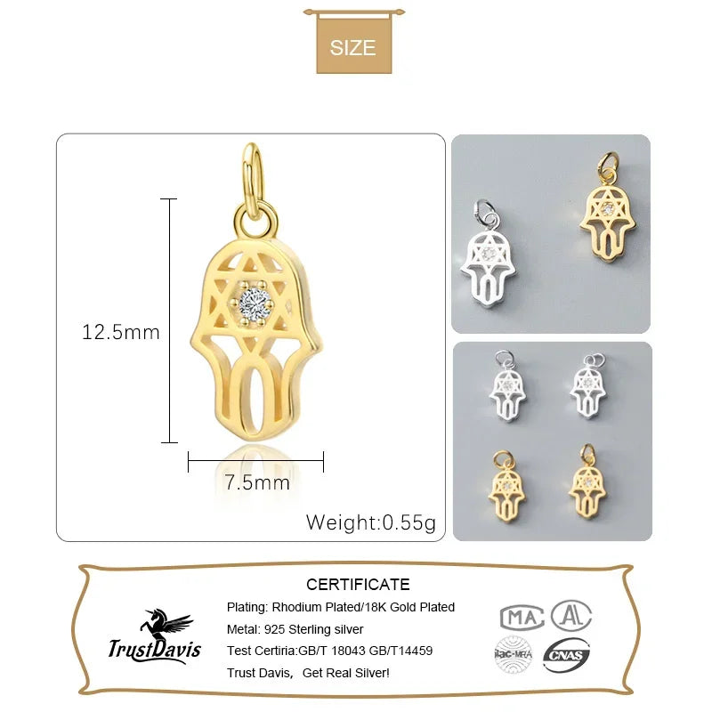 Palm Star Charm Pendant Handmade DIY Accessories HY235