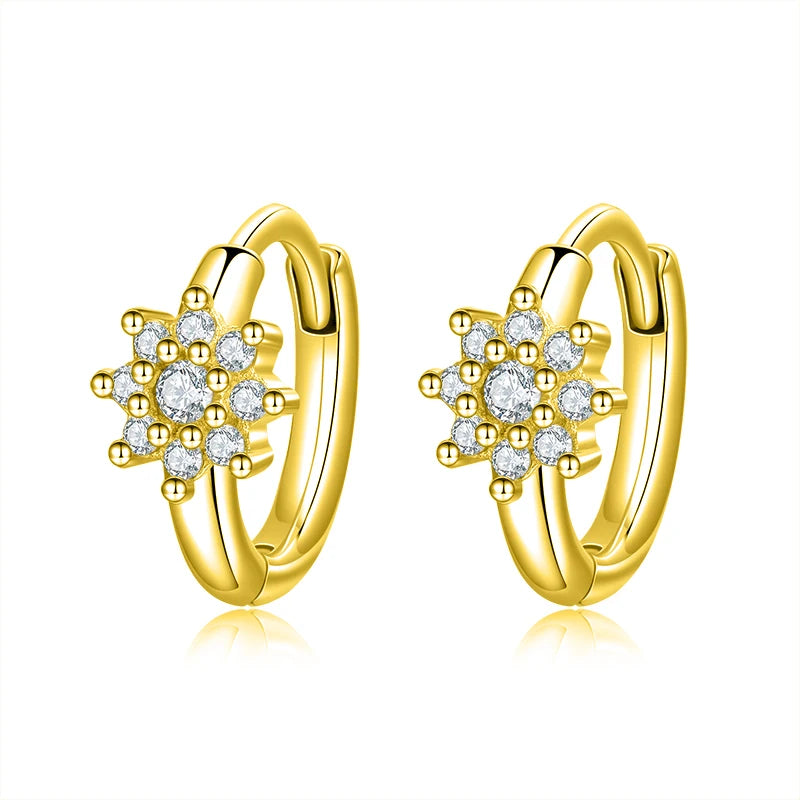 TrustDavis Girls Real 925 Sterling Silver fashion diamond Sparkling Earrings for Women Party Birthday Fine Jewelry DS4011