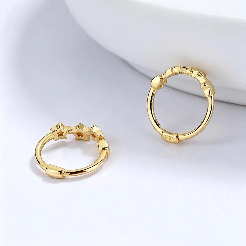 Smooth Stars Hoop Earrings DS5021