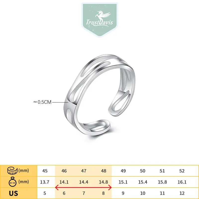 Fashion Sweet Geometric Irregularity Opening Ring DB159