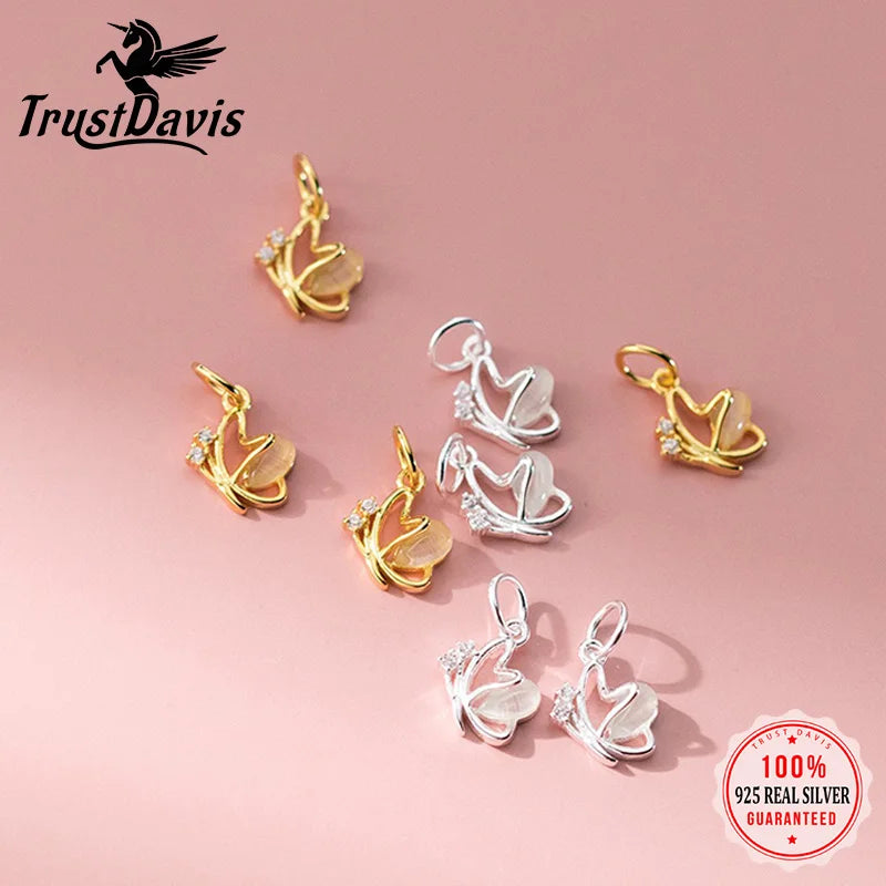 Butterfly Charm Pendant Handmade DIY Accessories DZ1713