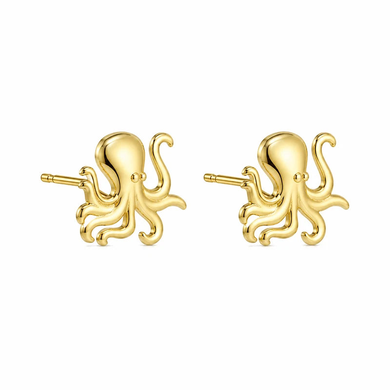 Animal Octopus Stud Earrings for Women Daily Wear Jewelry Gift DS4983