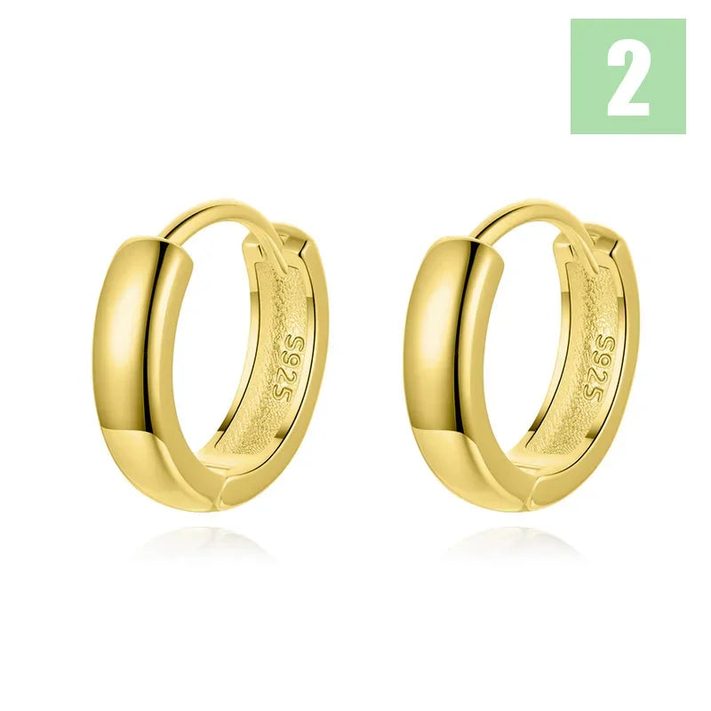 TrustDavis Real 925 Sterling Silver Fashion Sweet Heart Geometric Hoop Earrings for Women Wedding Party Fine Jewelry DS3959