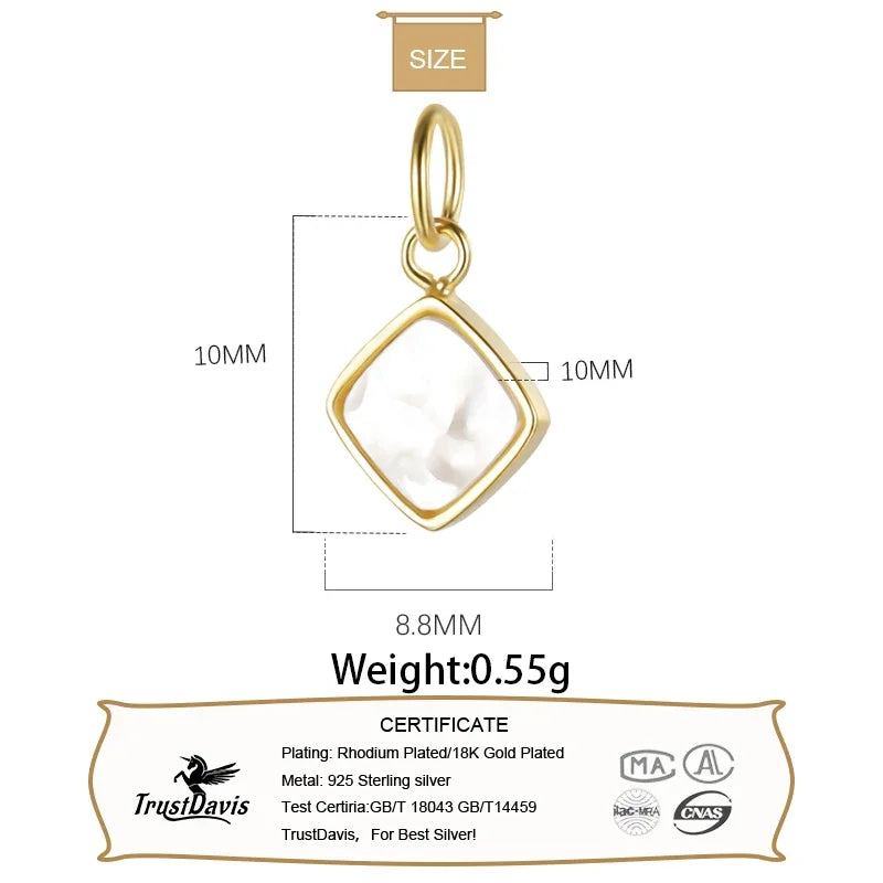 Shell Geometric Charm Pendant Handmade DIY Accessories DZ52