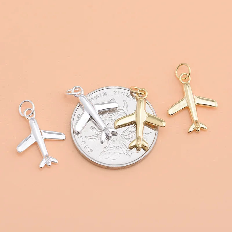 Plane Aircraft Charm Pendant Handmade DIY Accessories HY134