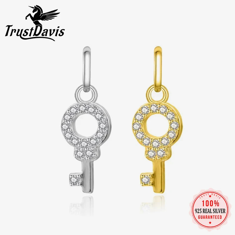 Mini Key Charm Pendant Handmade DIY Accessories Jewelry HY027